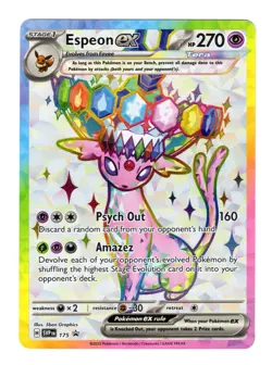 Espeon ex SVP175 Sv: Scarlet & Violet Promo Pokemon Card Holo NM - Image 1