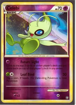 2010 CELEBI 3/102 HGSS TRIUMPHANT POKEMON CARD RARE-REVERSE HOLO-NM - Image 1