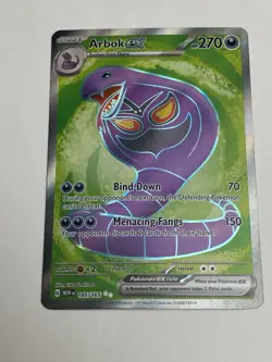 Pokemon TCG Arbok EX Scarlet & Violet Holo Ultra Rare Card 185/165 NM Full Art - Image 1