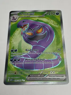 Pokemon TCG Arbok EX Scarlet & Violet Holo Ultra Rare Card 185/165 NM Full Art - Image 3