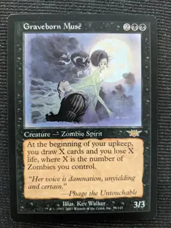 1x Graveborn Muse Legions NM Rare - EDH Zombie MAGIC THE GATHERING MTG x1 - Image 1