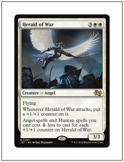 1x Herald of War, Foundations Jumpstart, Magic MTG NM - Image 1