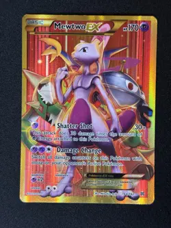 Pokemon TCG- Mewtwo EX 164/162 Breakthrough Secret Rare MP - Image 1