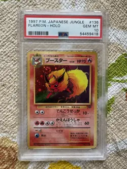 Pokemon PSA 10 - Flareon Jungle Holo (Japanese) - With swirl! - Image 1