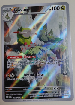 Pokemon TCG Fraxure 077/064 Shrouded Fable Illustration Rare Holo NM - Image 1