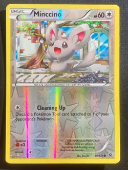Minccino 86/124 Pokemon Fates Collide Reverse Holo Common TCG LP - Image 1