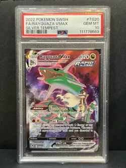 Pokemon 2022 Rayquaza VMAX TG20/TG30 Full Art Silver Tempest GEM MINT PSA 10 - Image 1