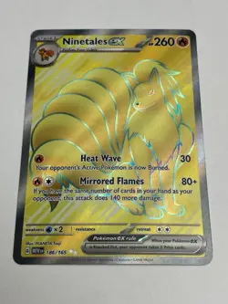 Ninetales ex Pokemon TCG 186/165 Sv: Scarlet & Violet 151 Holo-NM Full Art - Image 2