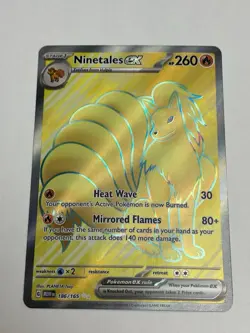 Ninetales ex Pokemon TCG 186/165 Sv: Scarlet & Violet 151 Holo-NM Full Art - Image 4
