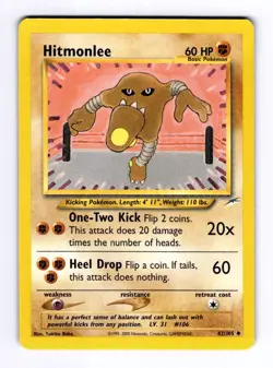 Hitmonlee Neo Destiny #042 (2001) Uncommon LP Pokemon - Image 1