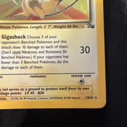 Pokemon TCG Raichu 14/62 Holo Excellent Condition 1999 - Image 2