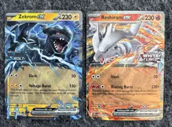 Pokemon Reshiram EX #020 & Zekrom EX #034 STAMPED Black Bolt/White Flare - Image 1