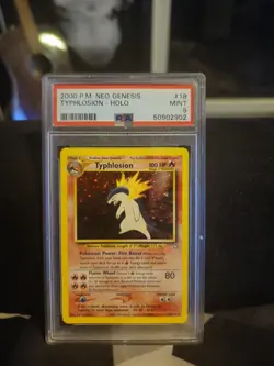 PSA 9 MINT Typhlosion Neo Genesis Holo Pokemon 18/111 - Image 1