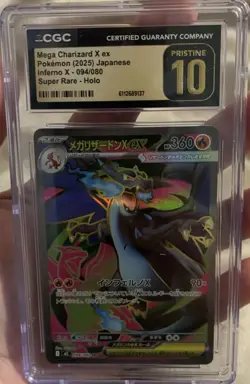 Mega Charizard x EX 94/80 SR Pokemon TCG Inferno X SUPER RARE - CGC 10 PRISTINE - Image 1