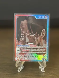 One Piece Portgas D. Ace Alt Art Leader OP13-002 L English Carrying on His Will - Image 1
