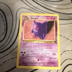 Pokemon Gengar Fossil Holo Rare Card 5/62 English 1999 Nintendo Stage 2 - Image 1