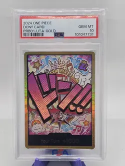 DON!! Premium Booster Card Uta (Gold) PSA 10 - Image 1