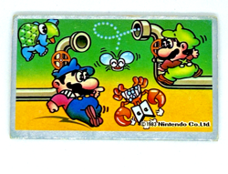 Vintage 1983 MARIO BROS Japanese Menko Card, Nintendo, Famicon, Retro, Luigi - Image 1