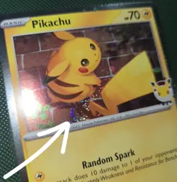 FART WHOLE SWIRL 🌀💫 NM Pikachu 051/162 30th Anniversary Stamped Pokemon Card - Image 1