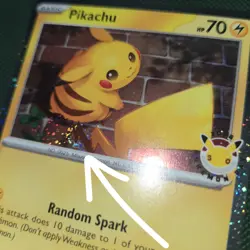 FART WHOLE SWIRL 🌀💫 NM Pikachu 051/162 30th Anniversary Stamped Pokemon Card - Image 2