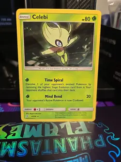 CELEBI HOLO RARE UNIFIED MINDS 4/236 SUN & MOON POKEMON CARD NM - Image 1