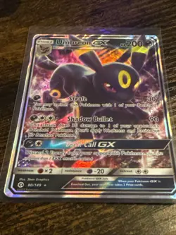 Umbreon GX 80/149 Sun & Moon Ultra Rare Holo Pokemon Card LP - Image 1