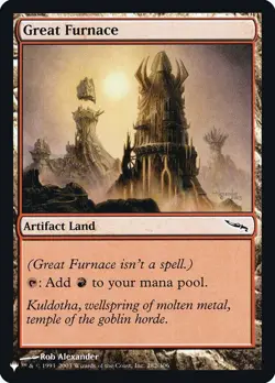 Mint/Near-Mint, English - 1 x MTG Great Furnace - Foil - Mirrodin Mystery Booste - Image 1