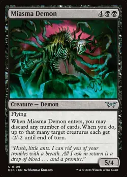 Miasma Demon - Duskmourn: House of Horror #0109 MTG Magic The Gathering - Image 1