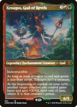 1 Xenagos, God of Revels - Foil Etched NM-Mint English Commander Legends MTG 541 - Image 1