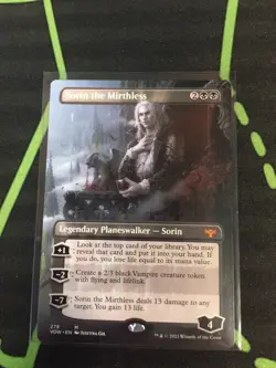 MTG Magic The Gathering Sorin The Mirthless VOW Mythic Borderless Planeswalker - Image 1