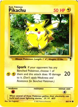 Pokemon TCG Pikachu Legendary Collection 86/110 Regular Common LP - Image 1