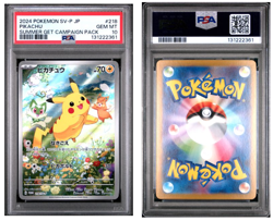 2024 POKEMON JPN SV-P PROMO SUMMER GET CAMPAIGN PACK #218 PIKACHU PSA 10 - Image 3