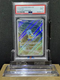 2023 POKEMON MEW EN-151 ILLUSTRATION RARE #170 SQUIRTLE PSA 9 - Image 4