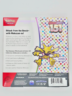 Pokemon TCG Scarlet & Violet 151 Alakazam ex Collection Box - 4 Packs + Promo - Image 2