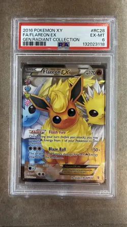 PSA 6 Flareon EX RC28/RC32 XY Generations Radiant Collection Pokemon TCG - Image 3