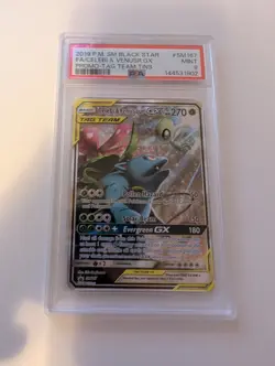 Celebi Venusaur GX SM 167 Full Art Holo Pokemon PSA 9 - Image 1