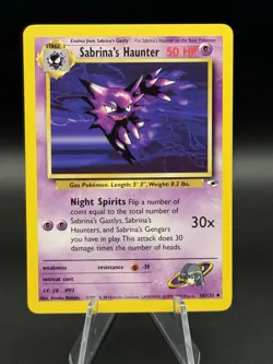 Sabrina's Haunter 58/132 Non Holo Gym Heroes Vintage Pokemon TCG Lightly Played - Image 1