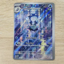 OFF CENTER MISCUT ERROR LP Poliwhirl 176/165 151 IR Full Art Pokemon Card - Image 1