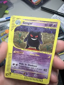 SWIRL 2002 Expedition Gengar Holo Foil Rare 13/165 E-Reader Series Pokemon WOTC - Image 3