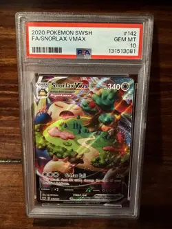 Snorlax VMAX Full Art 2020 Pokemon Sword & Shield EN #142/202 PSA 10 GEM MINT - Image 1