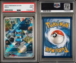 2023 POKEMON SVI EN-SCARLET & VIOLET ILLUSTRATION RARE #215 RIOLU PSA 9 - Image 5