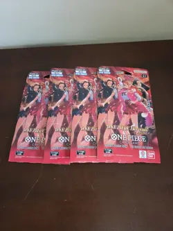 Brand New Sealed 4 ONE PIECE Heroines EB-03 Lot x4 Sleeved Booster pack English - Image 1