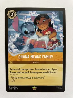 Disney Lorcana TCG Ohana Means Family 32/204 Winterspell - Image 1