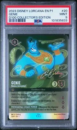 2023 DISNEY LORCANA EN P1-PROMO #20 GENIE - POWERS UNLEASHED PSA 9 - Image 1