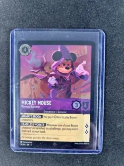 DISNEY LORCANA THE FIRST CHAPTER FOIL SUPER RARE CARD MICKEY MOUSE 51/204 - Image 1