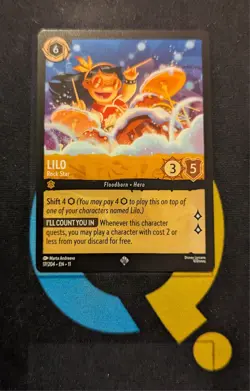 Lilo - Rock Star 17/204 Super Rare Disney Lorcana Winterspell - Image 1