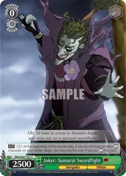 Joker: Samurai Swordfight #BNJ/SX01-021 C NM - Weiss Schwarz Batman Ninja - Image 1