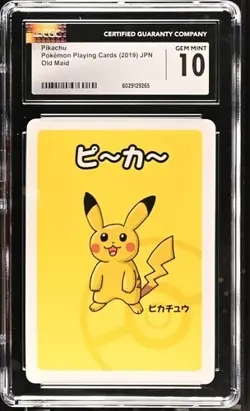 CGC 10 Gem Mint Pikachu Old Maid 2019 Japanese Pokemon Card - Image 1