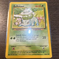 Bulbasaur 044/102 Base Set Non-Holo - Pokemon TCG Card - LP #1 - Image 1