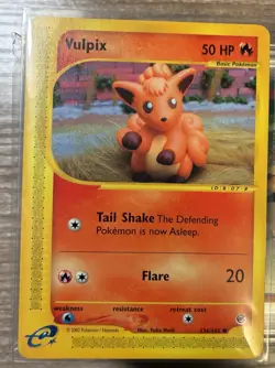 Vulpix 136/165 Expedition Base Set Pokemon Single Card - Image 1